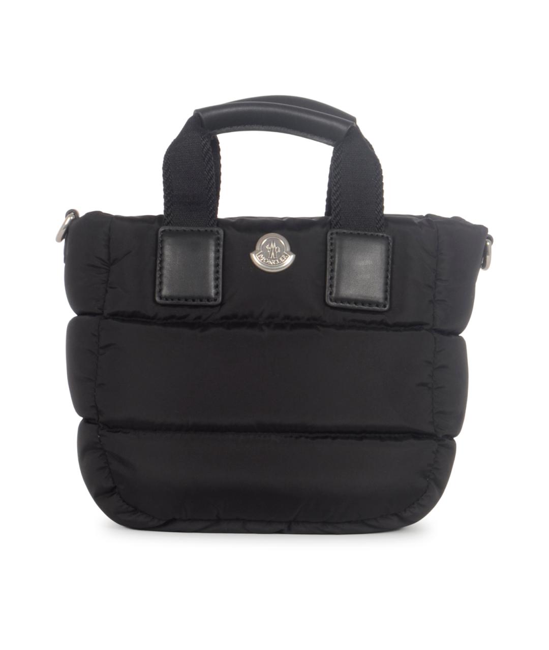 MONCLER Черная синтетическая сумка тоут, фото 1