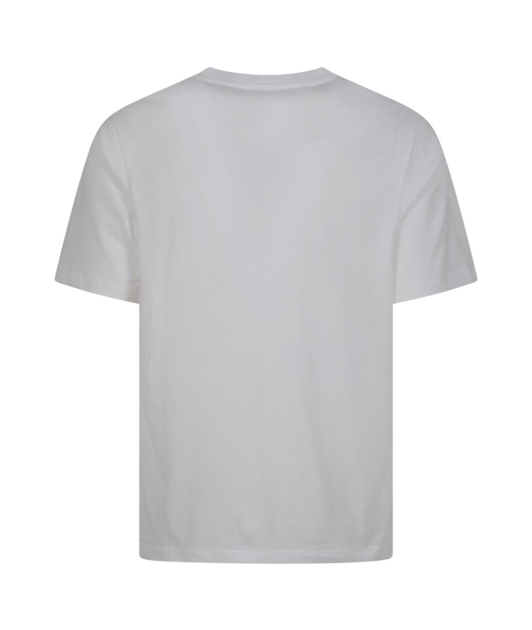 MAISON KITSUNE Белая хлопковая футболка, фото 2