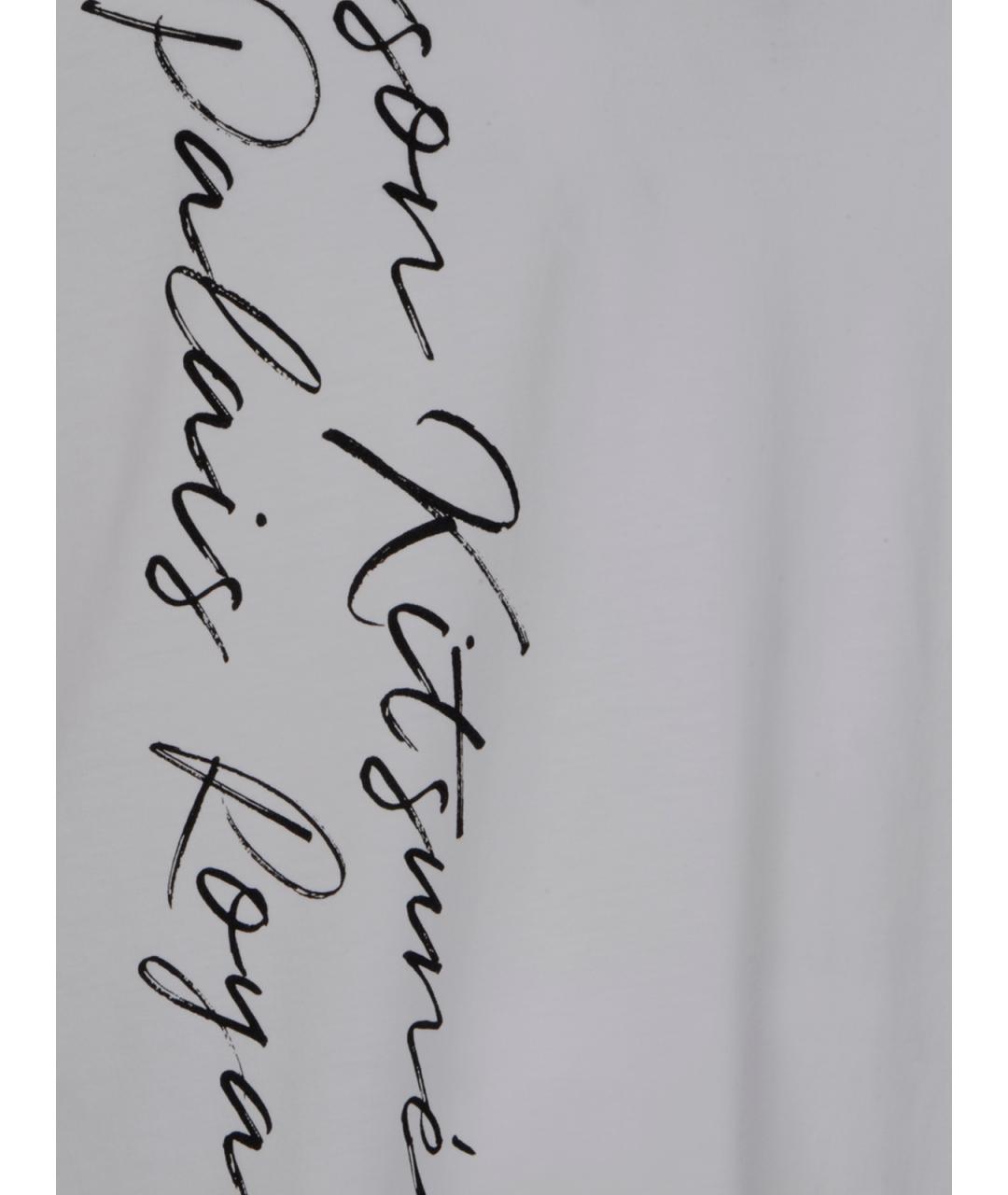 MAISON KITSUNE Белая хлопковая футболка, фото 3