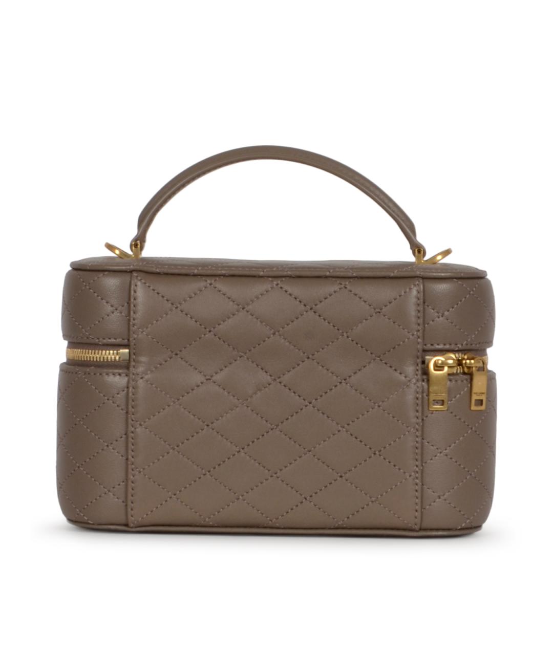 SAINT LAURENT Бежевая кожаная сумка через плечо, фото 3