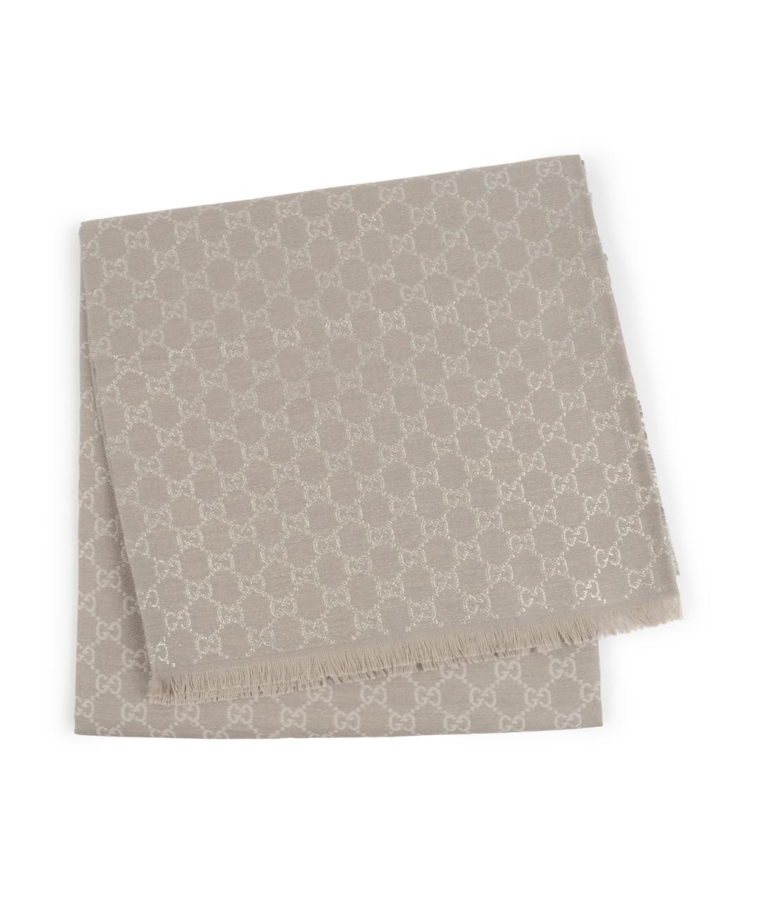 GUCCI Серый шарф, фото 1