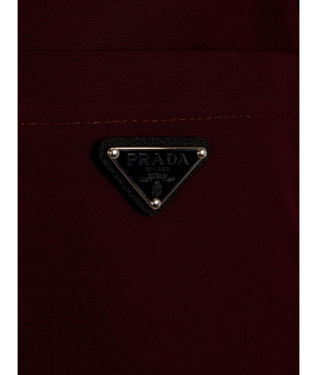 PRADA Бордовая синтетическая куртка, фото 3
