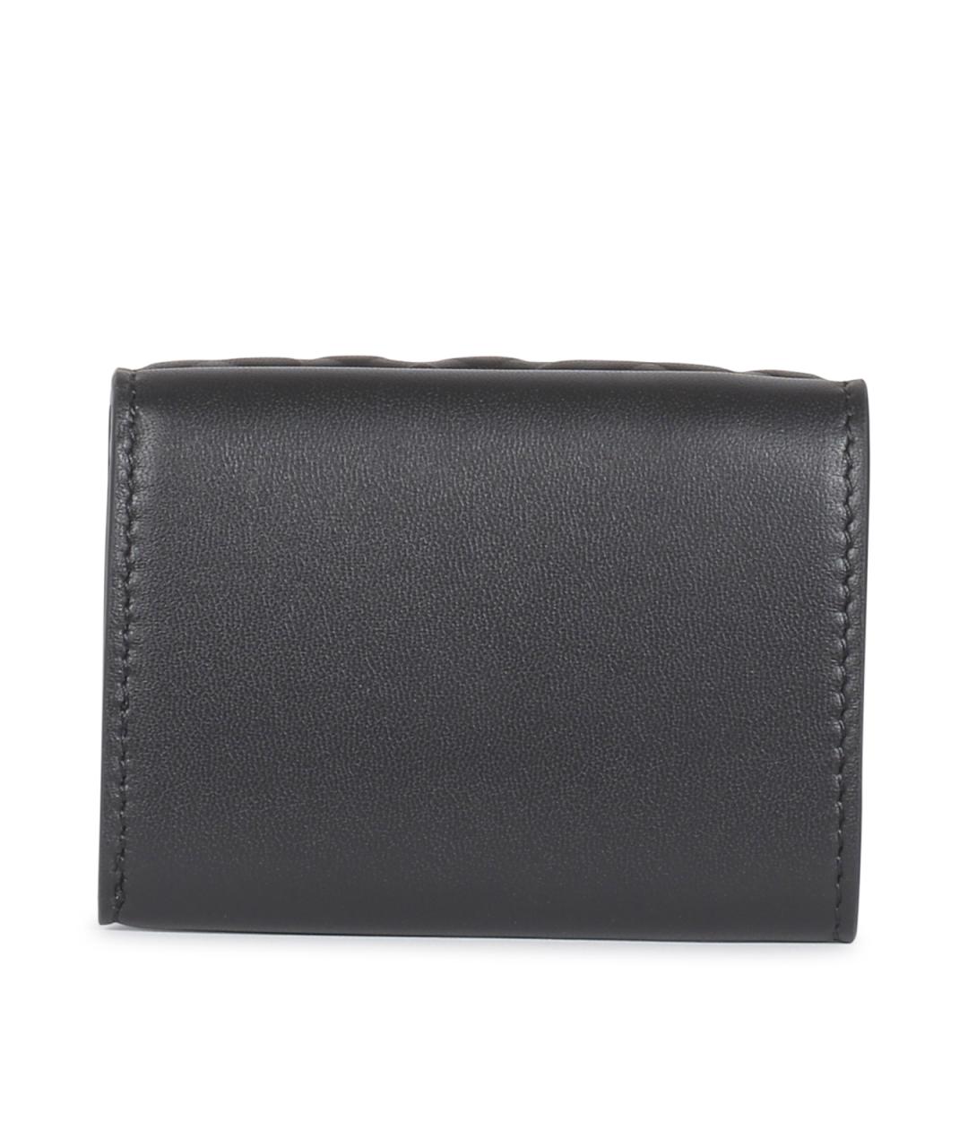 FENDI Черный кожаный кошелек, фото 3
