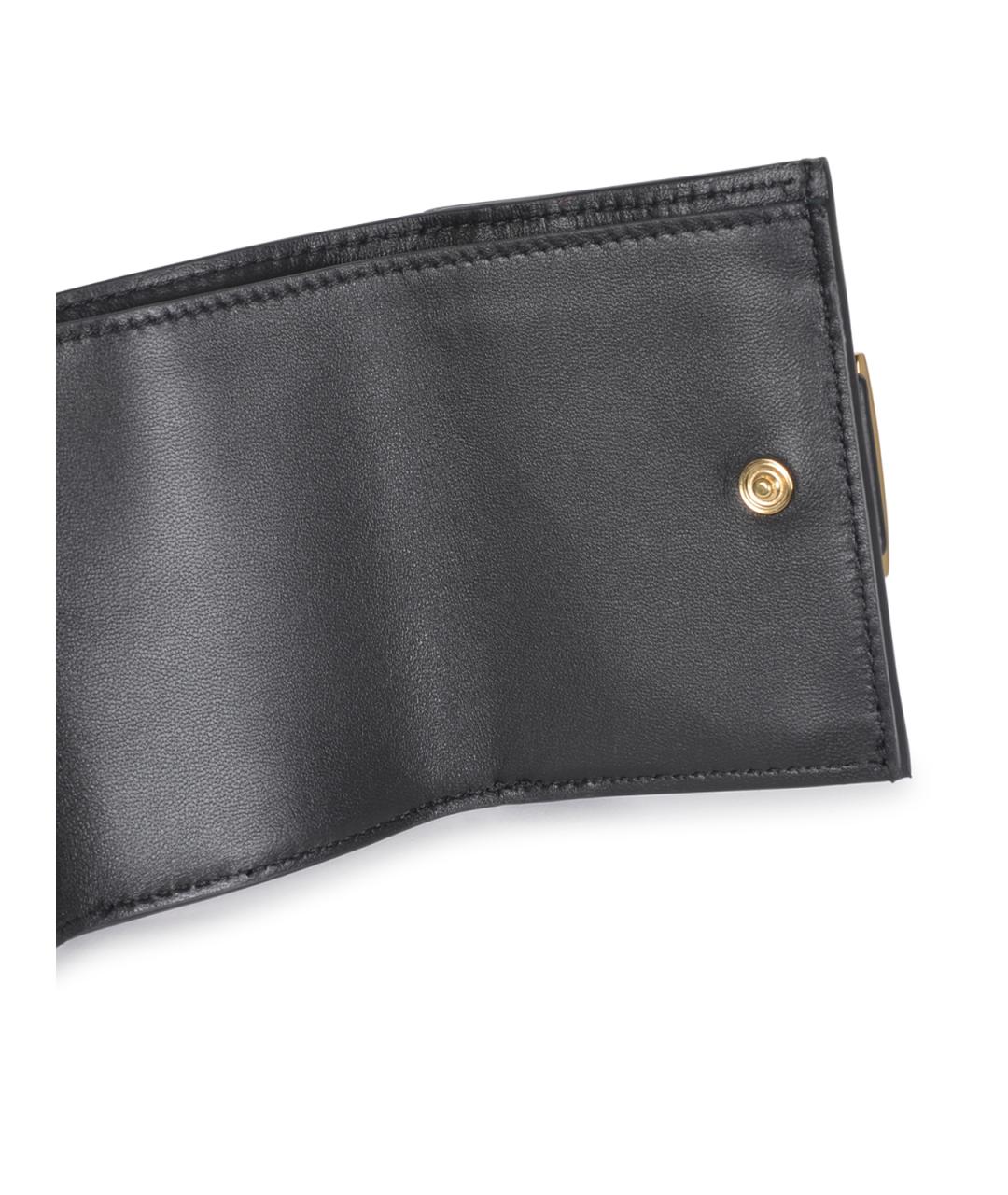 FENDI Черный кожаный кошелек, фото 4