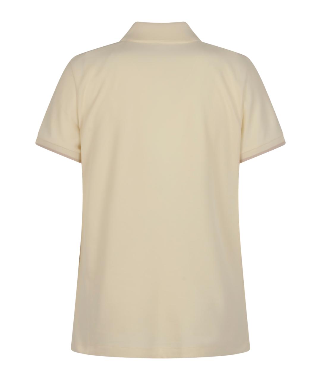 MONCLER Бежевая хлопковая футболка, фото 2
