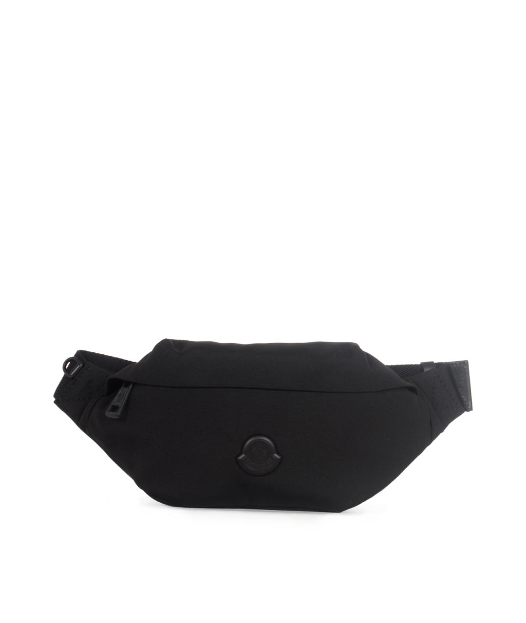 MONCLER Черная синтетическая поясная сумка, фото 1