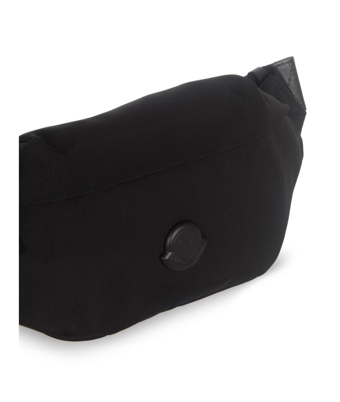 MONCLER Черная синтетическая поясная сумка, фото 5