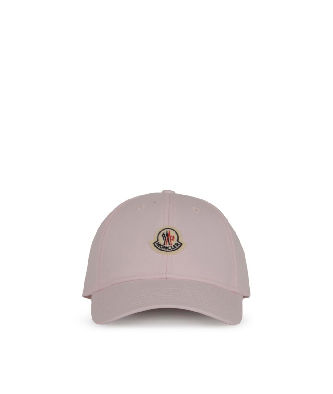 MONCLER Розовая хлопковая кепка, фото 1