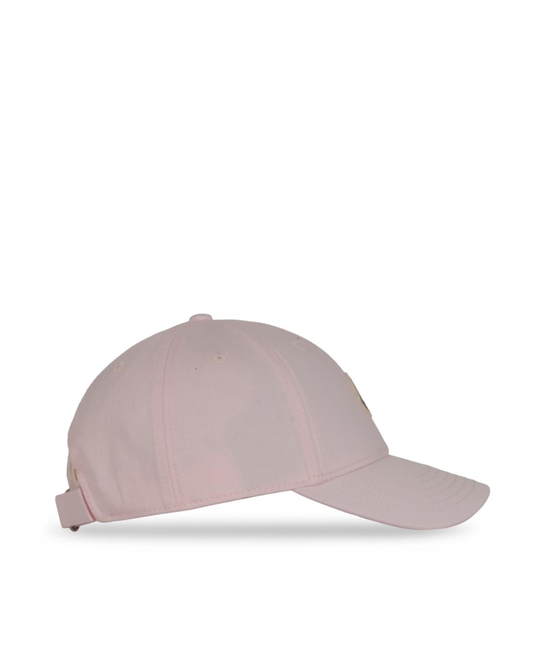 MONCLER Розовая хлопковая кепка, фото 2