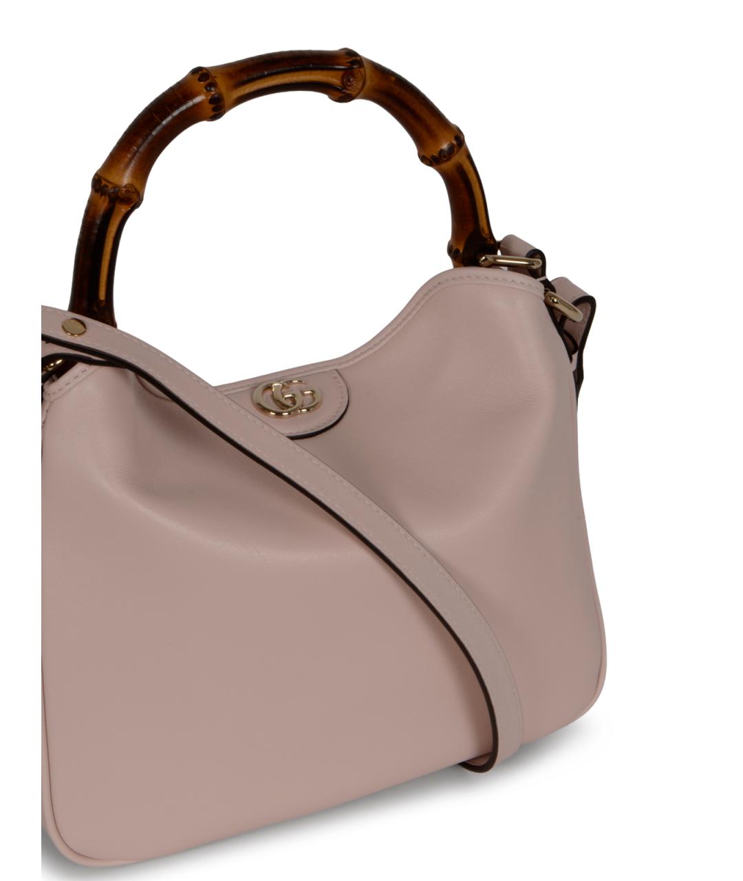 GUCCI Розовая кожаная сумка тоут, фото 4