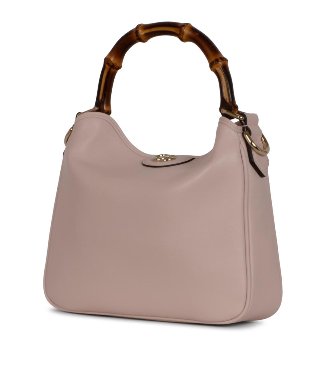 GUCCI Розовая кожаная сумка тоут, фото 2