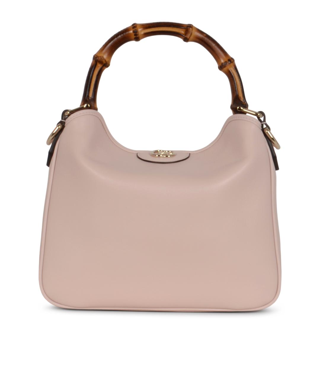 GUCCI Розовая кожаная сумка тоут, фото 1