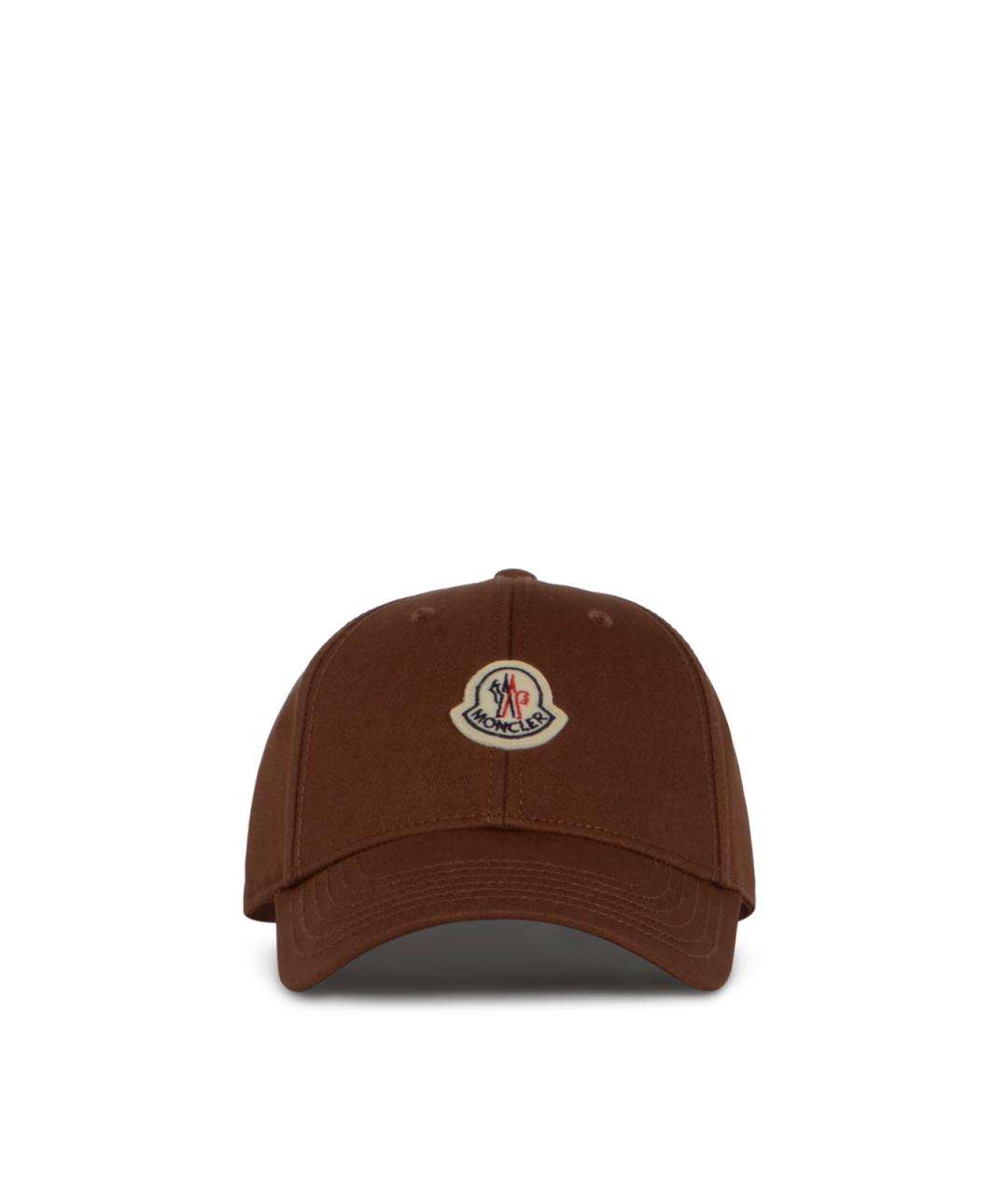MONCLER Коричневая хлопковая кепка, фото 1