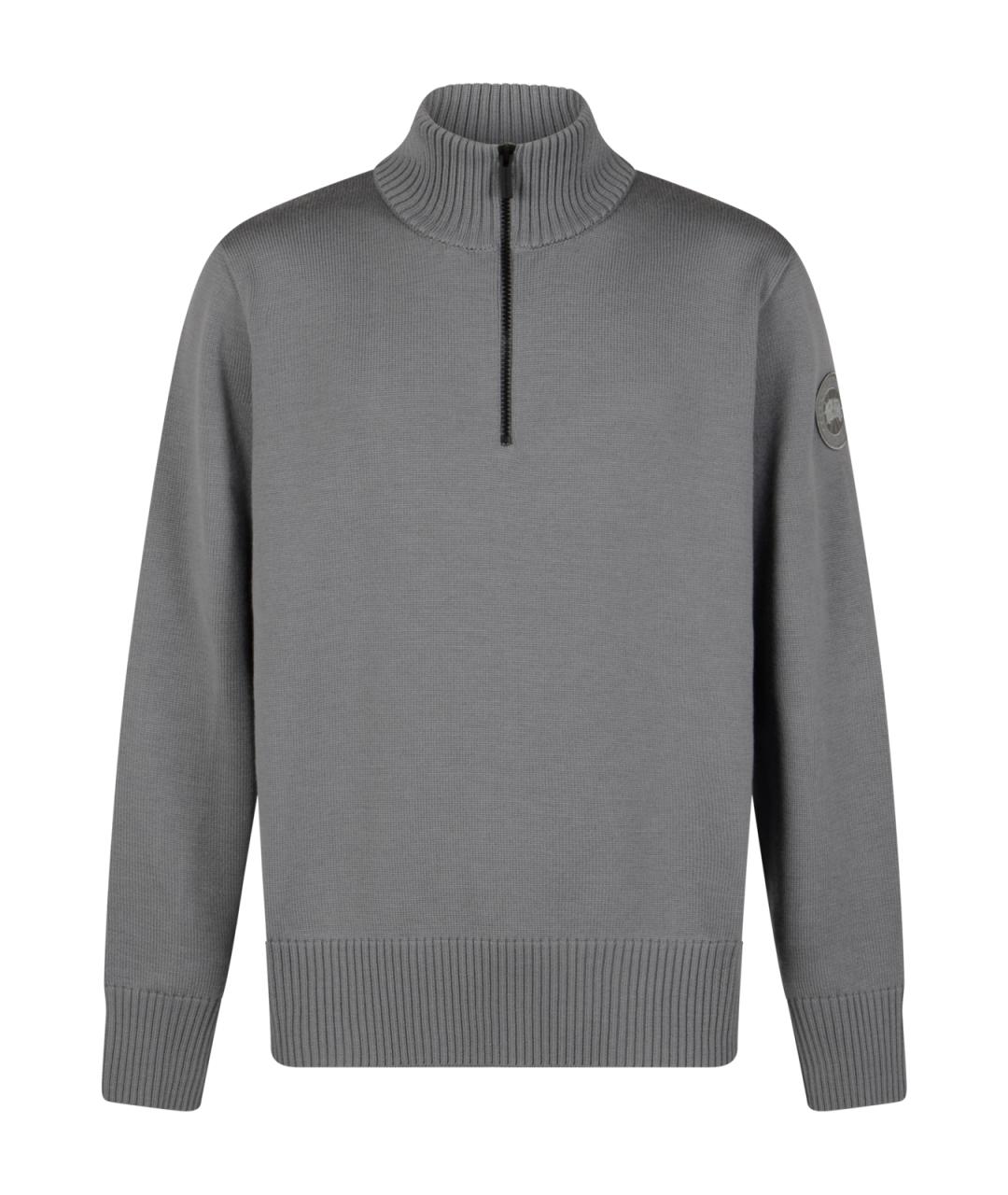 CANADA GOOSE Серый шерстяной джемпер / свитер, фото 1
