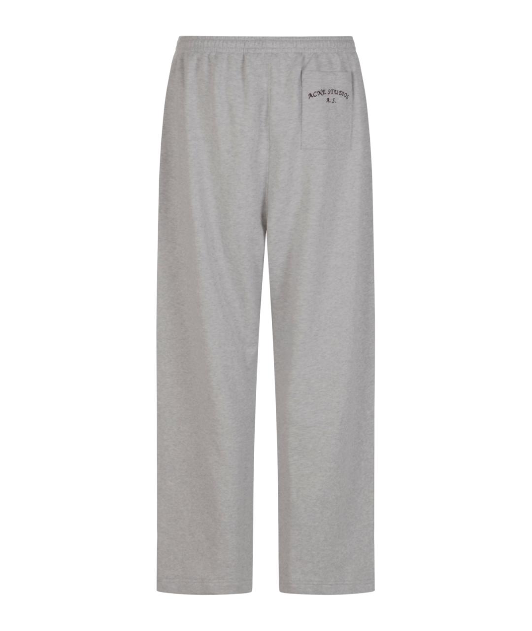 ACNE STUDIOS Серые полиэстеровые повседневные брюки, фото 2