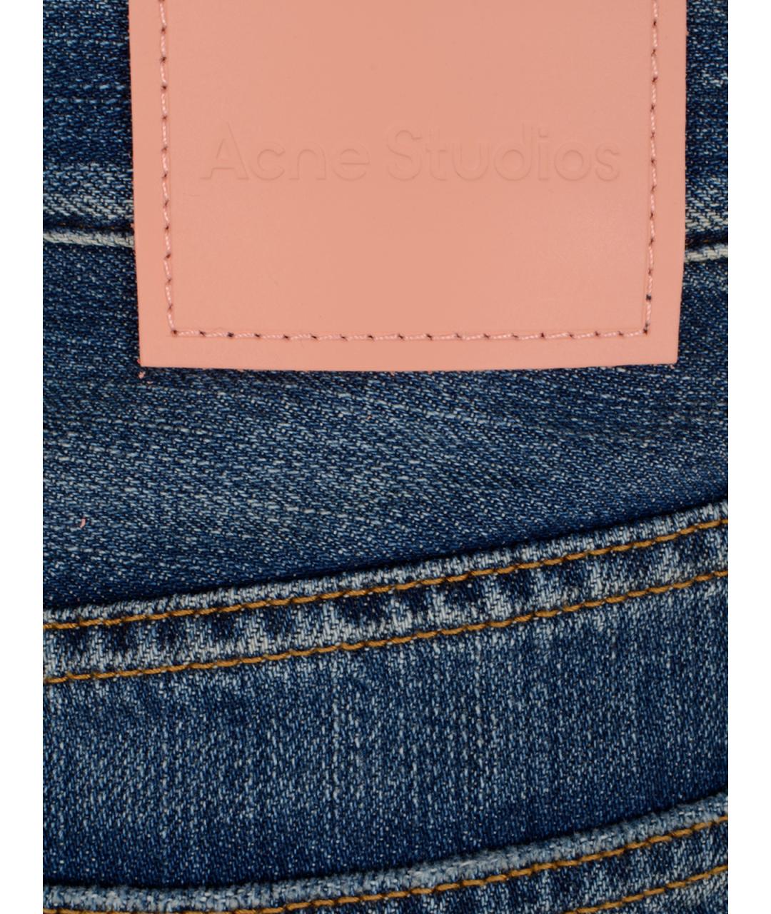 ACNE STUDIOS Синие хлопковые прямые джинсы, фото 3