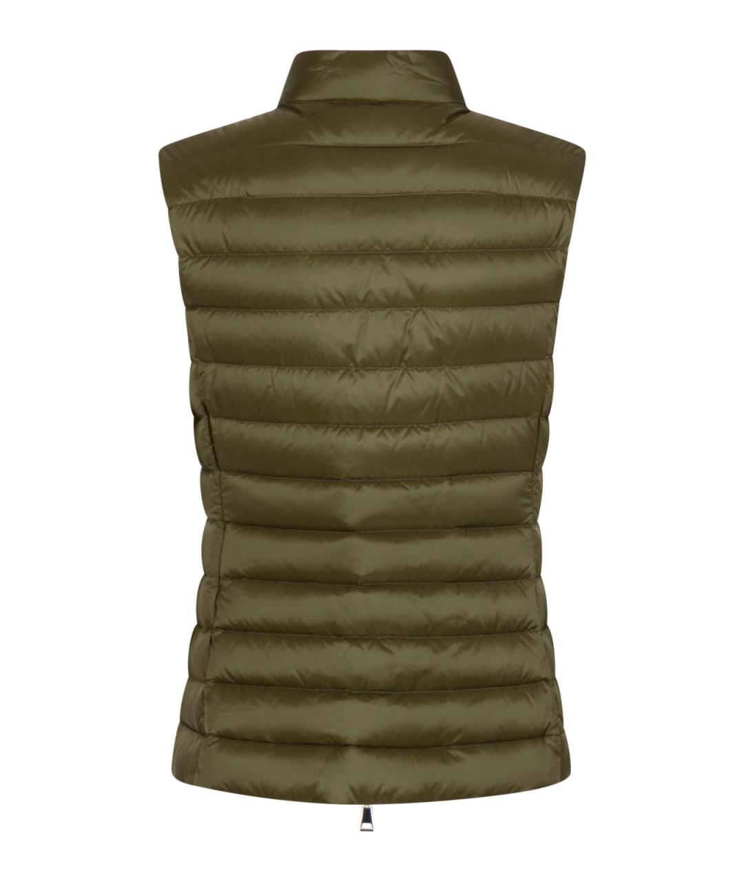 MONCLER Зеленый полиамидовый жилет, фото 2