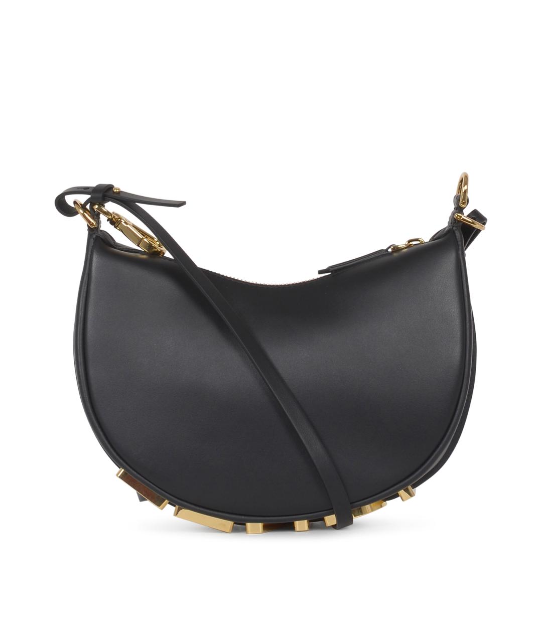 FENDI Черная кожаная сумка через плечо, фото 3