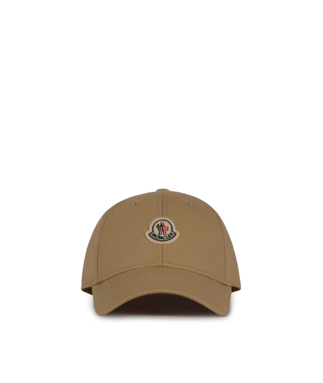 MONCLER Бежевая хлопковая кепка, фото 1