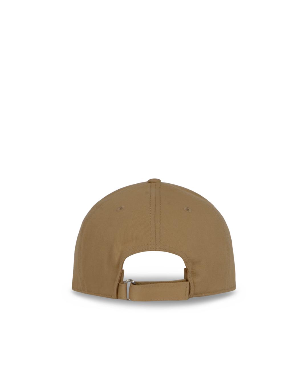 MONCLER Бежевая хлопковая кепка, фото 3