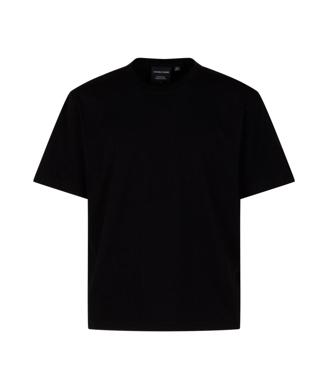CANADA GOOSE Черная хлопковая футболка, фото 1