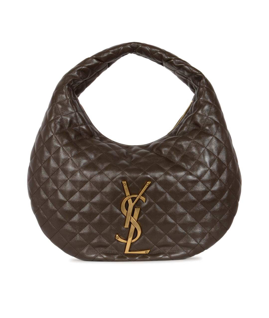 SAINT LAURENT Зеленая кожаная сумка через плечо, фото 1