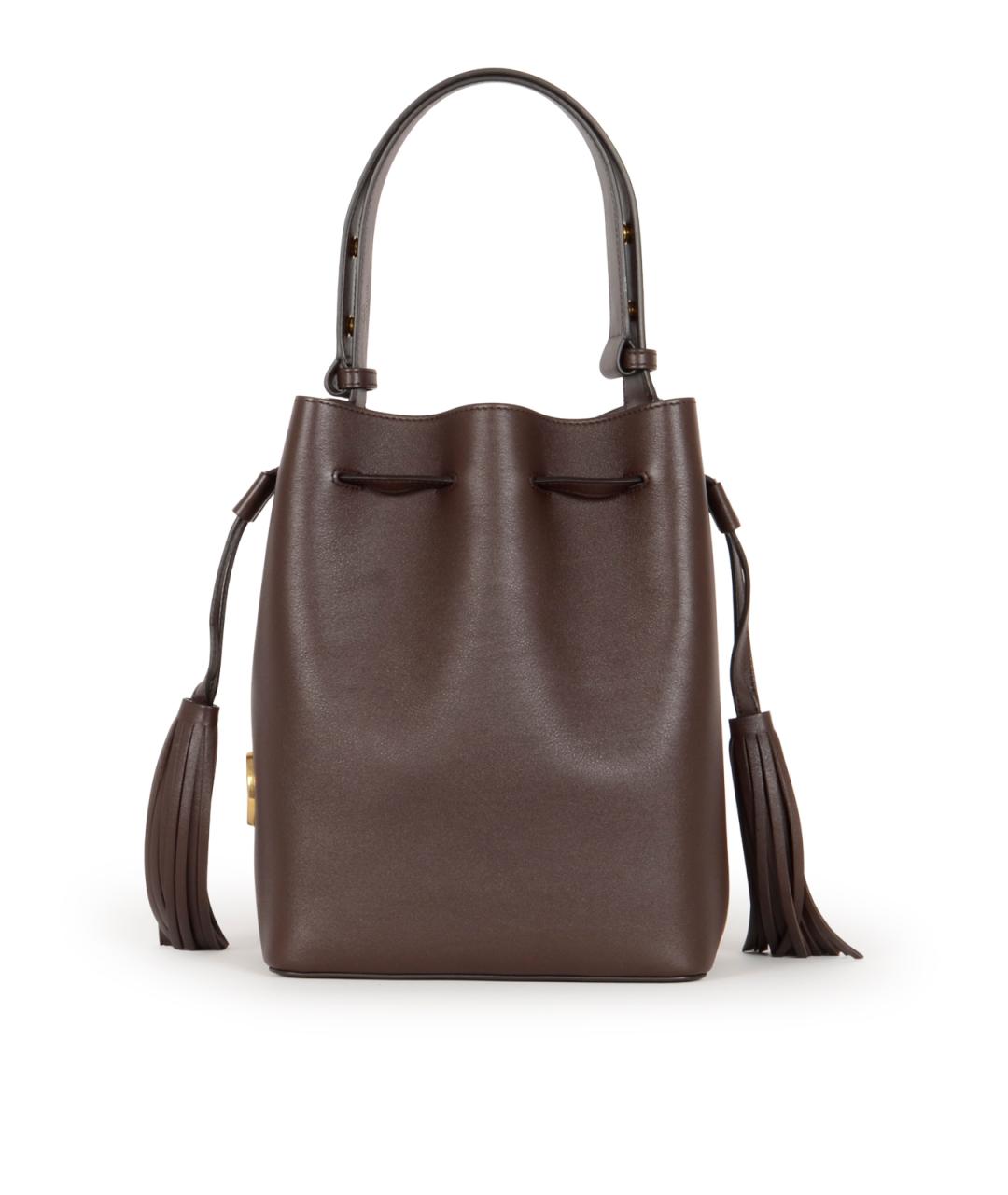 VALENTINO Коричневая кожаная сумка через плечо, фото 3