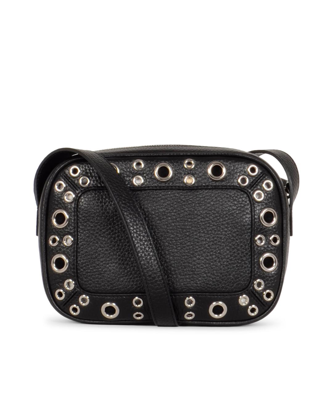 VALENTINO Черная кожаная сумка на плечо, фото 3