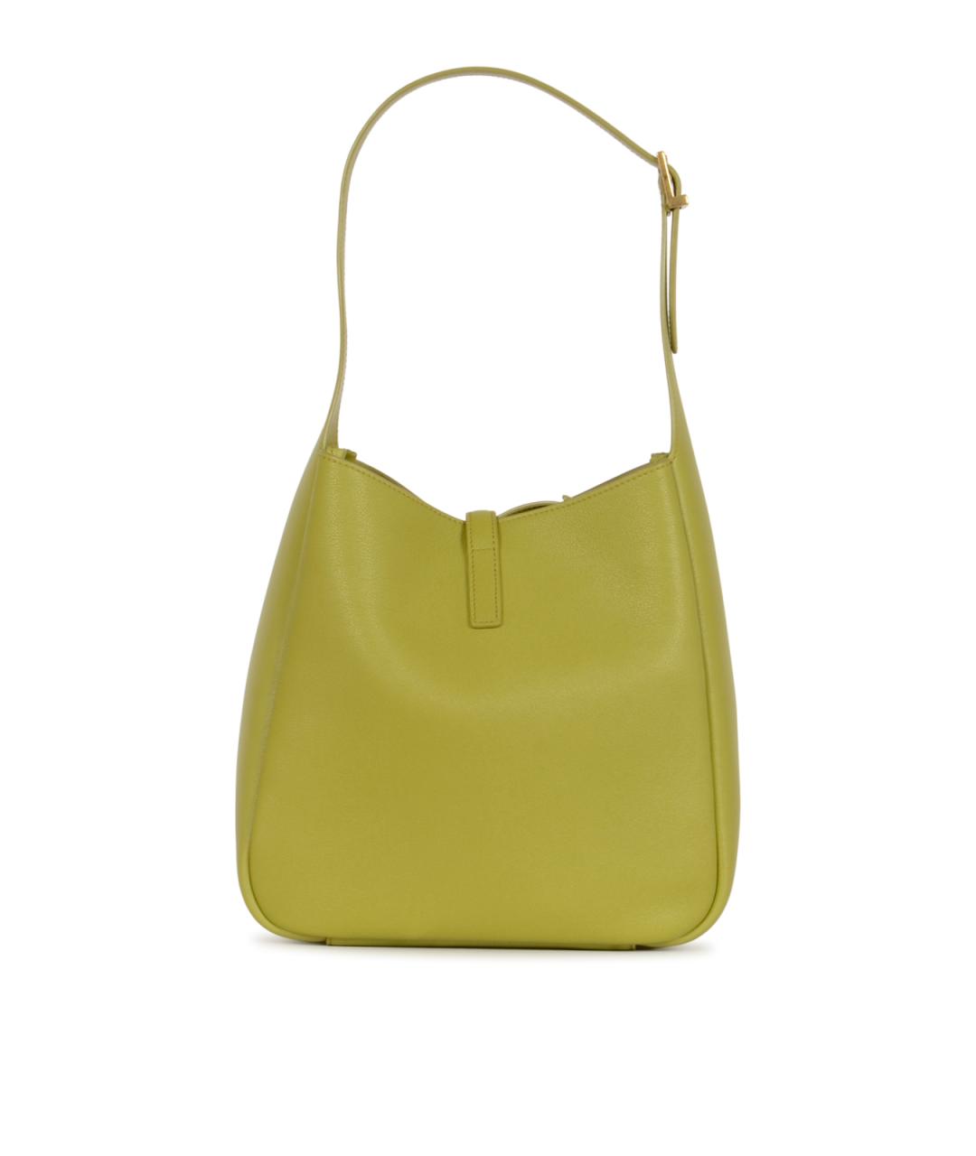 SAINT LAURENT Зеленая кожаная сумка через плечо, фото 3