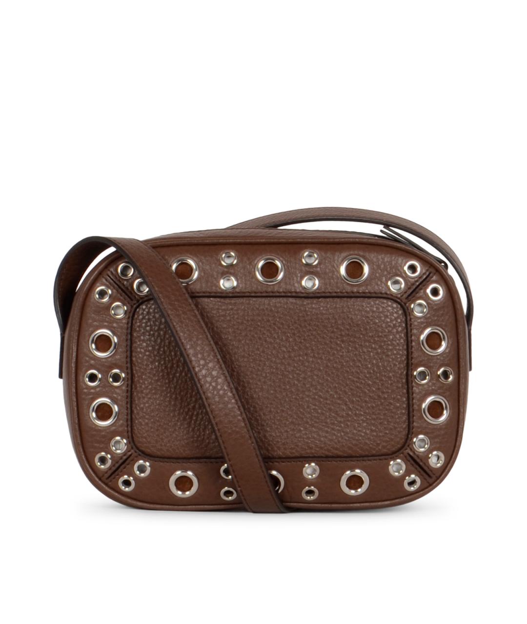 VALENTINO Коричневая кожаная сумка через плечо, фото 3