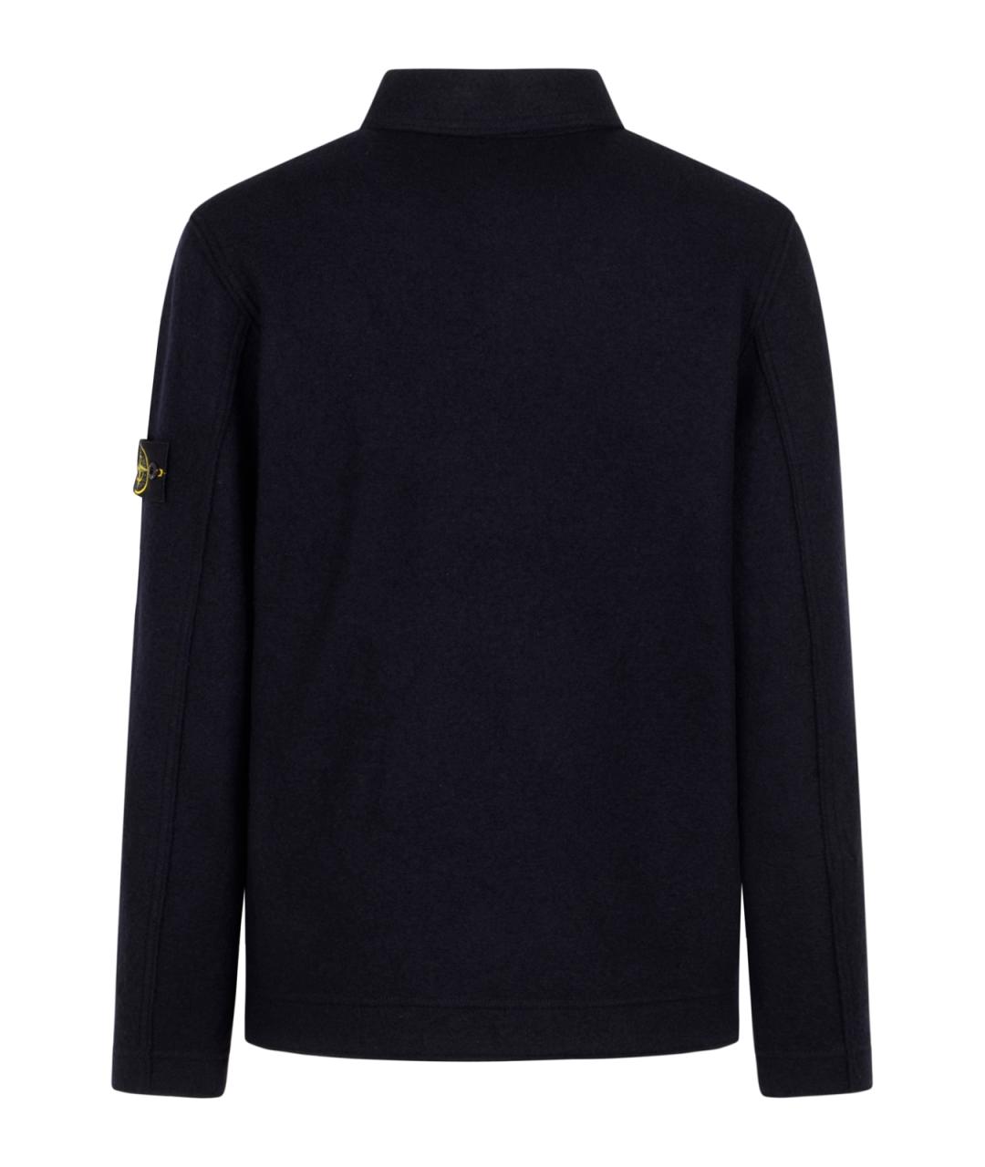 STONE ISLAND Темно-синяя шерстяная куртка, фото 2