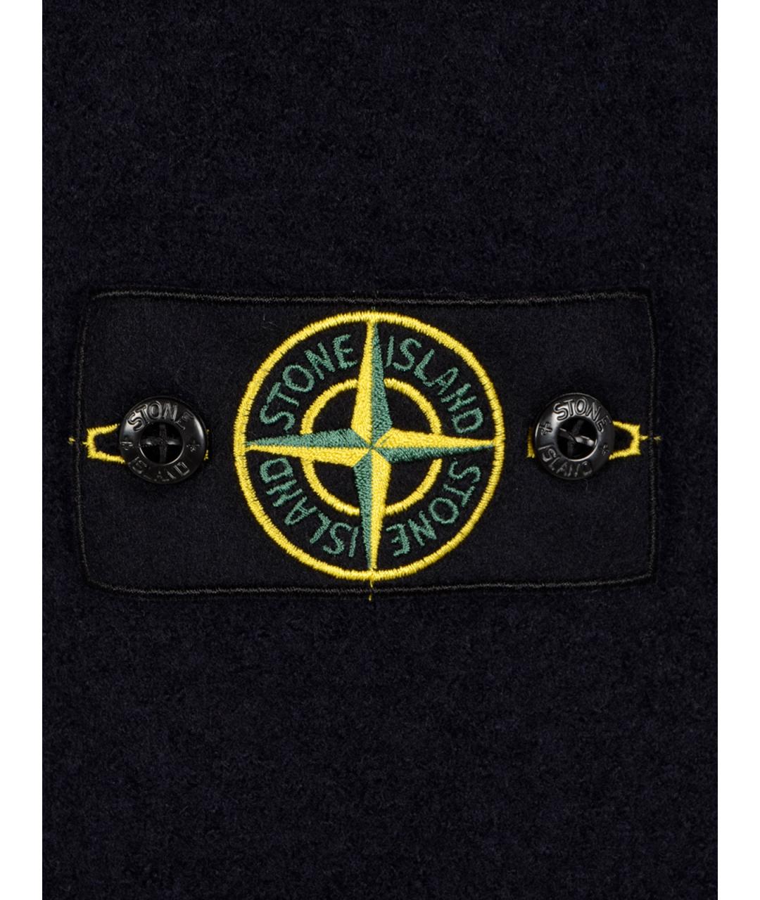 STONE ISLAND Темно-синяя шерстяная куртка, фото 3