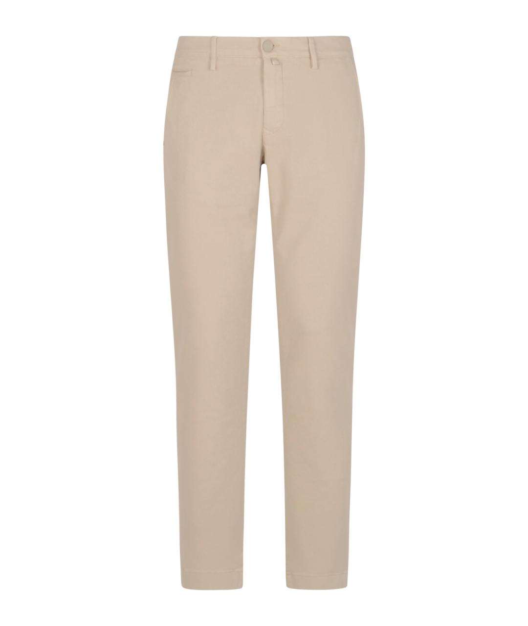 JACOB COHEN Бежевые хлопковые брюки чинос, фото 1