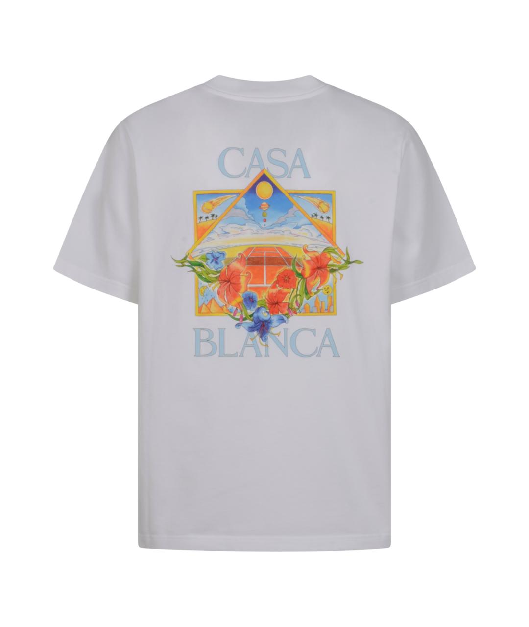 CASABLANCA Белая хлопковая футболка, фото 2