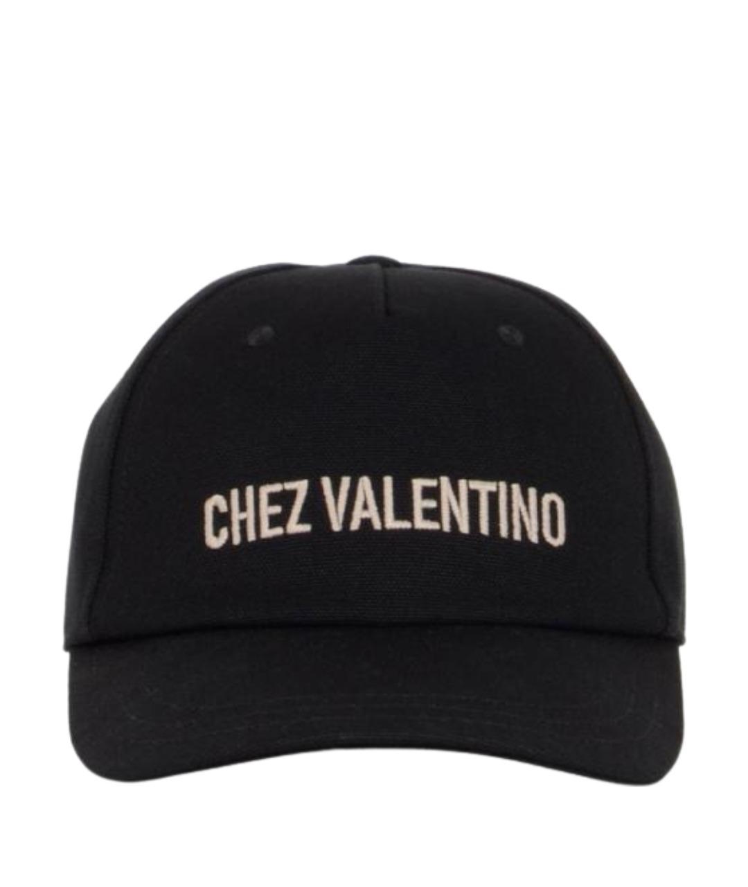 VALENTINO Черная хлопковая кепка/бейсболка, фото 1