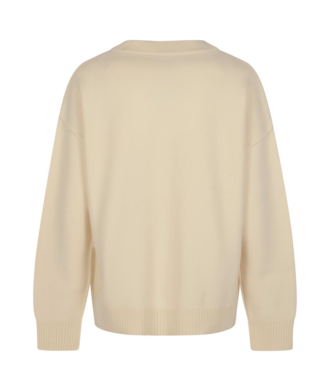 Ami Paris Бежевый шерстяной кардиган, фото 2