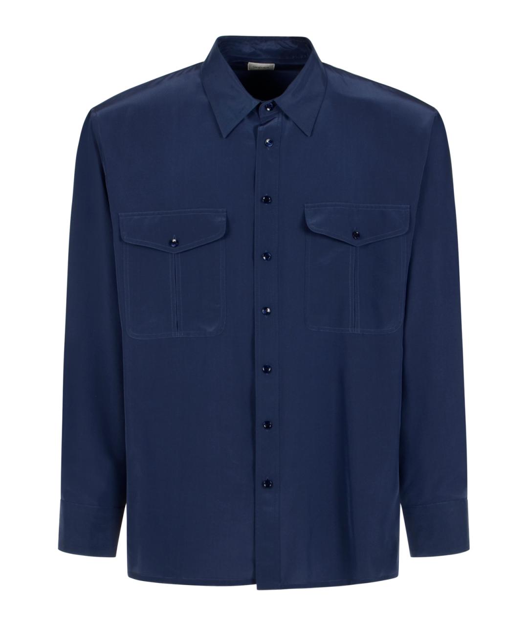 SAINT LAURENT Синяя кэжуал рубашка, фото 1