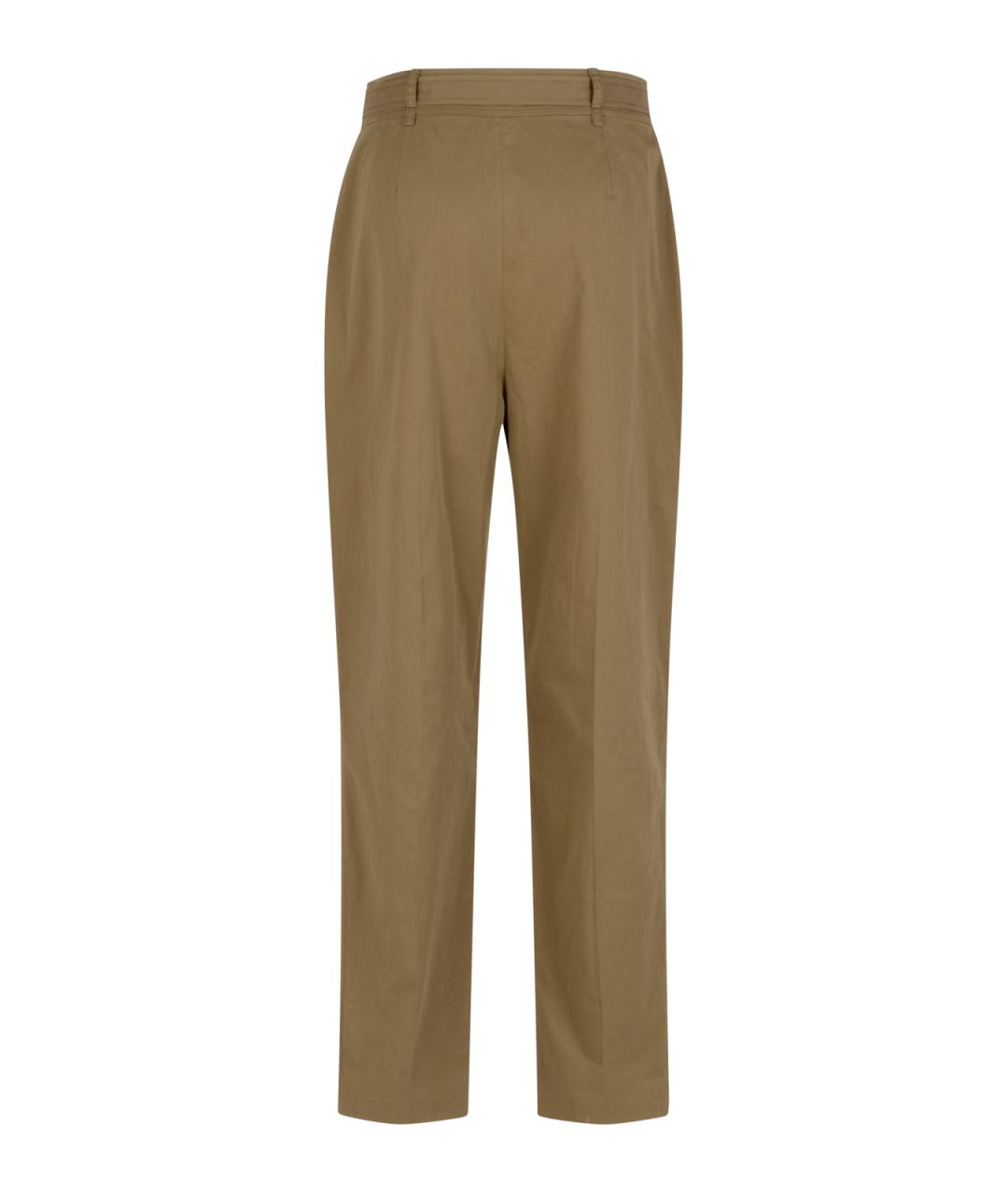 SAINT LAURENT Бежевые прямые брюки, фото 2