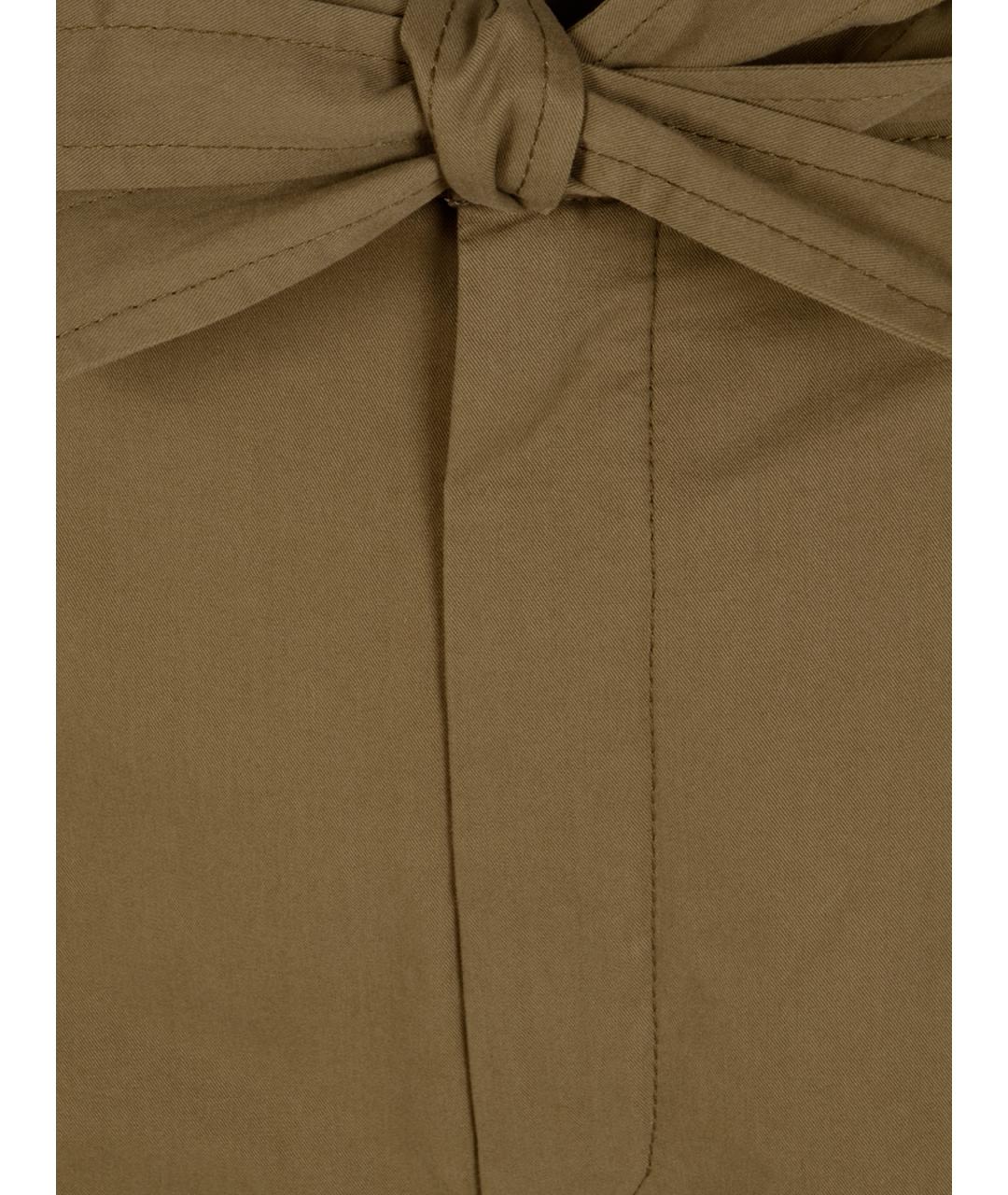 SAINT LAURENT Бежевые прямые брюки, фото 3