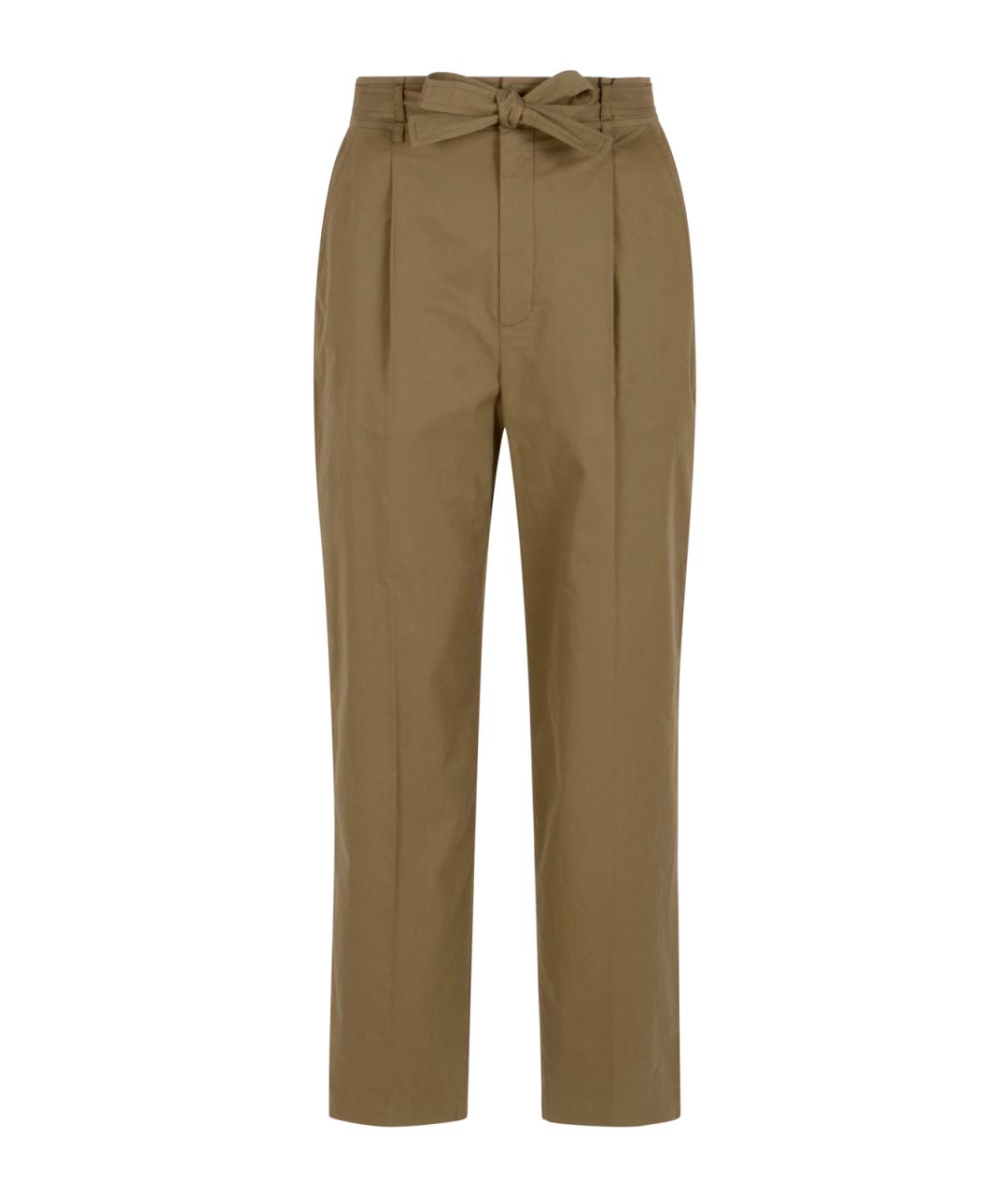 SAINT LAURENT Бежевые прямые брюки, фото 1