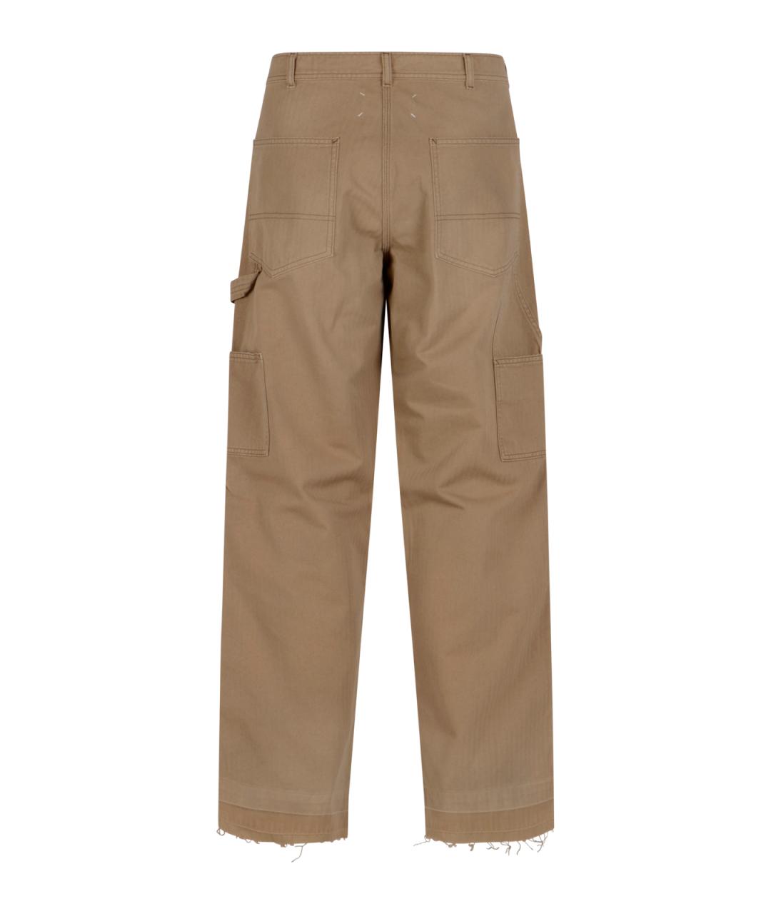 MAISON MARGIELA Бежевые хлопковые прямые джинсы, фото 2