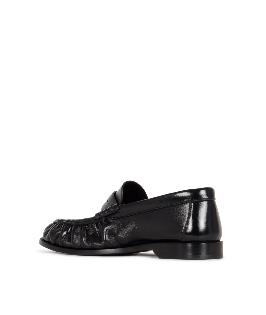 SAINT LAURENT Черные кожаные лоферы, фото 3