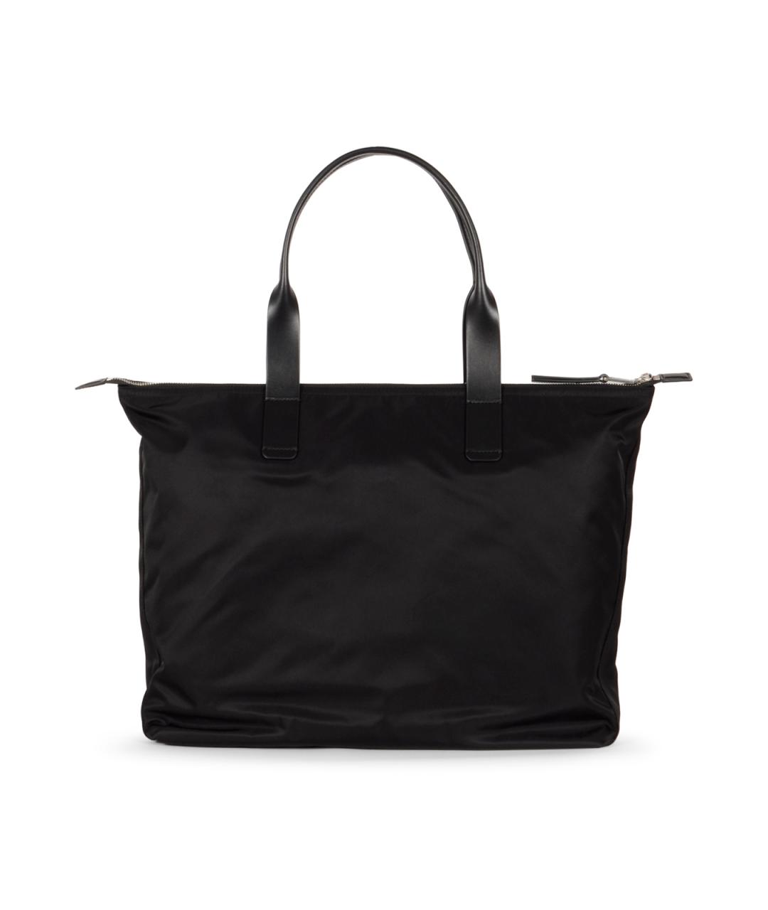 DOLCE&GABBANA Черная тканевая сумка тоут, фото 3