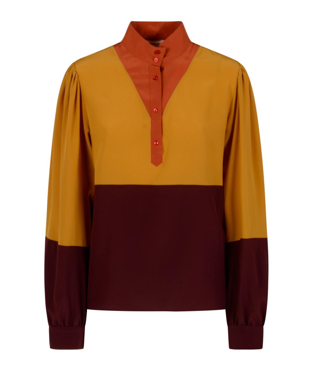 SAINT LAURENT Мульти шелковая блузы, фото 1