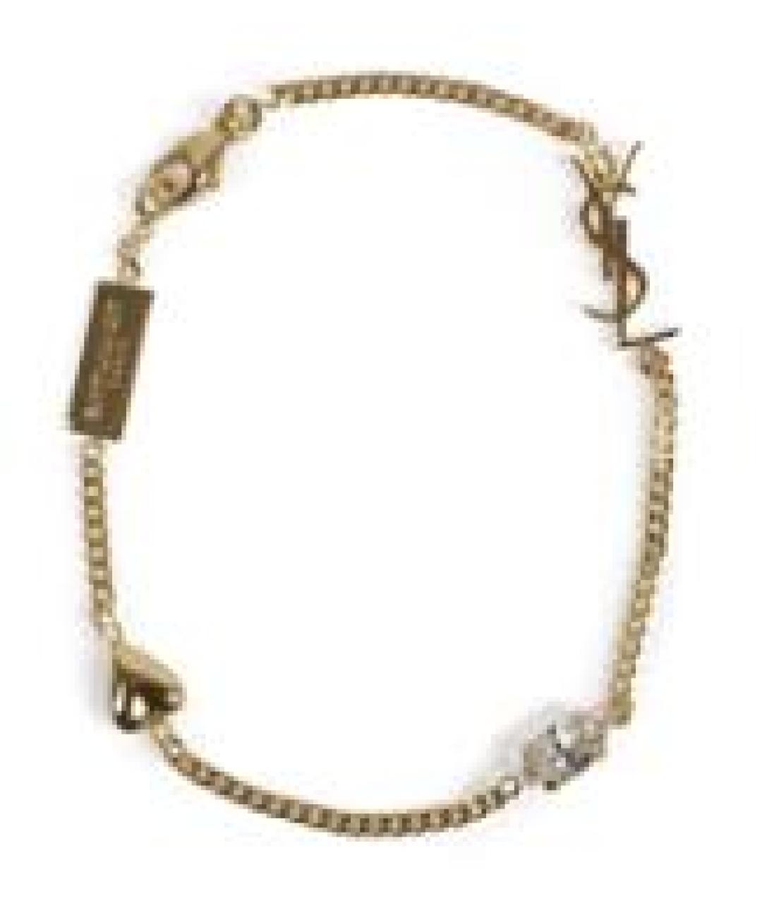 SAINT LAURENT Золотой металлический браслет, фото 3