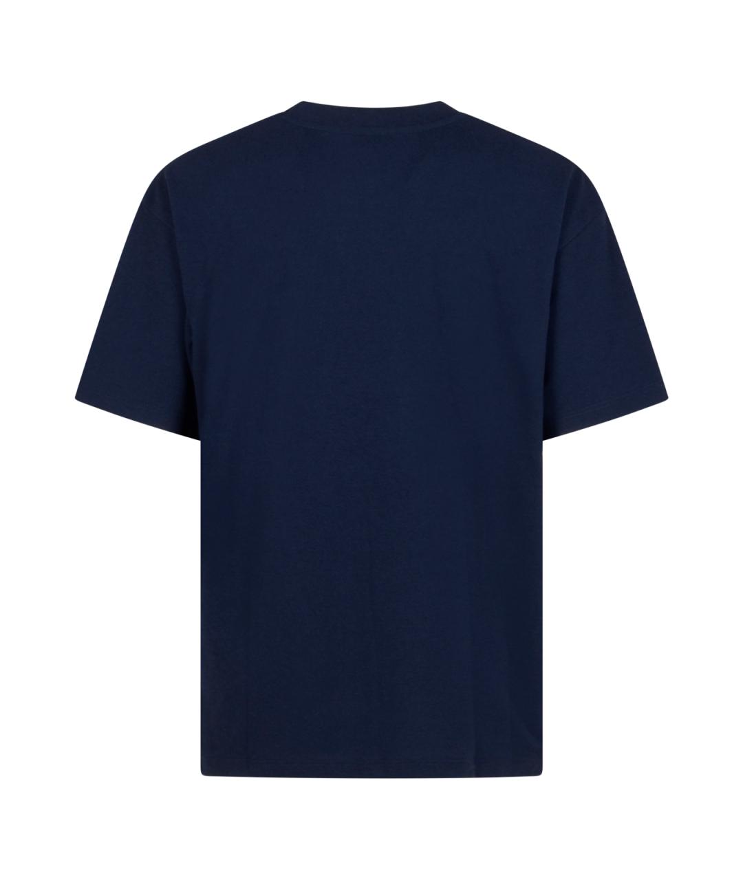 SAINT LAURENT Синяя хлопковая футболка, фото 2