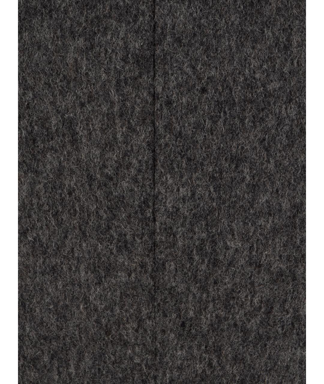 PRADA Серая шерстяная юбка миди, фото 3