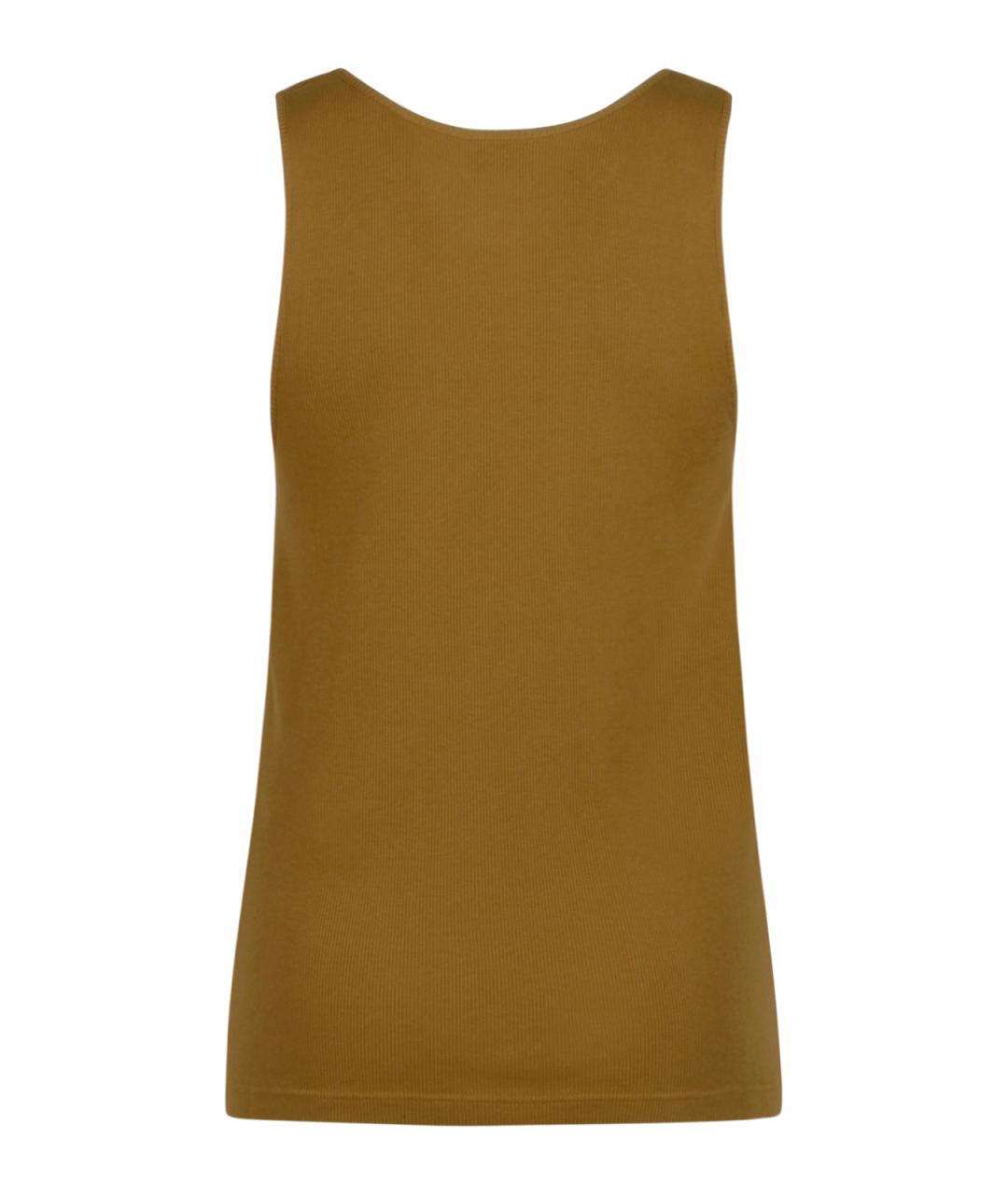 SAINT LAURENT Желтая хлопковая майка, фото 2