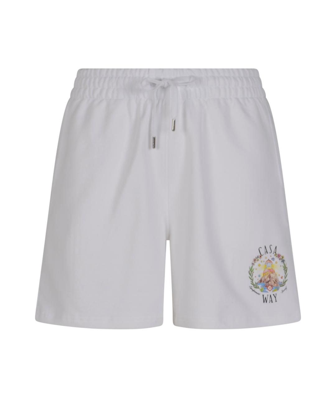 CASABLANCA Белые хлопковые шорты, фото 1