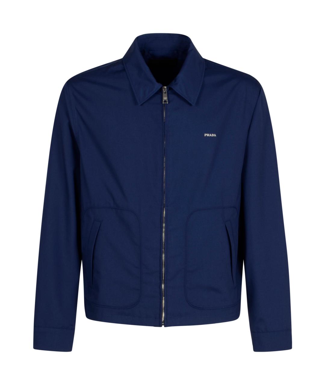 PRADA Синяя синтетическая куртка, фото 1